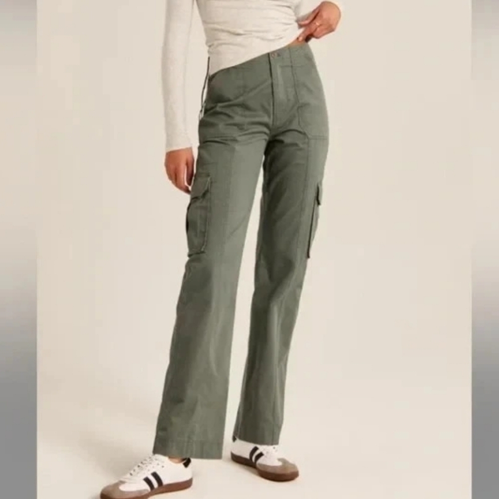 Abercrombie Relaxed Cargo Pants Wide Leg